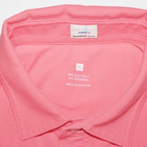 Excellent Johnnie-O Hangin Out West Coast Prep Cotton Polo, XL, Salmon Pink - Picture 5 of 7